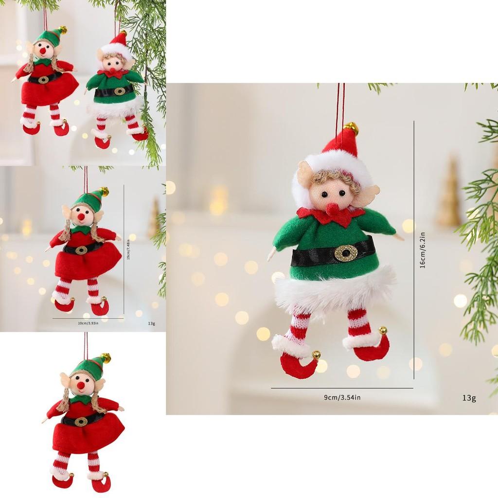 Christmas Elf Hanging Toy With Plush Material For Festive Tree Ornaments