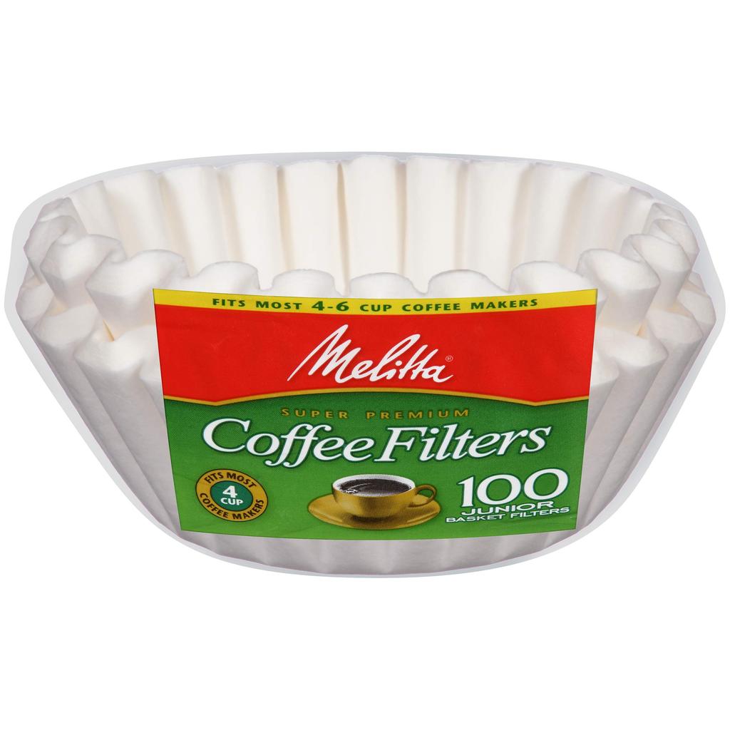 Melitta Basket Coffee Filters, White (4 To 6-Cup), 100-Count