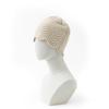 Women 100% Pure Cashmere Beanie Hat Openwork Wave Knit Pattern Winter Warm Soft Slouchy Skullies Cap Cold Weather Accessory