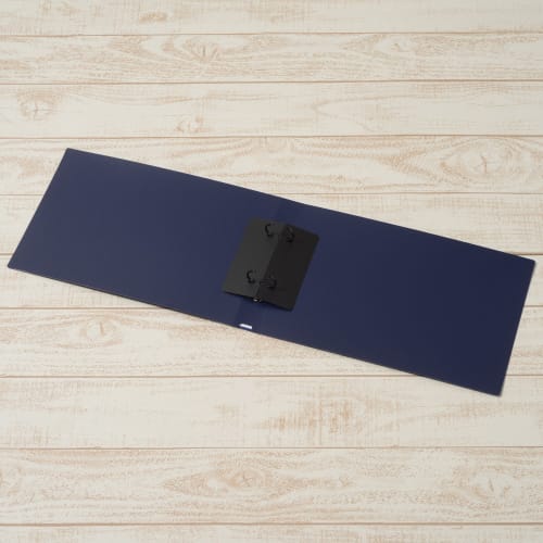 Plus 2 Ring File Super Economy FC-111RF A4-E Horizontal Navy 84-631