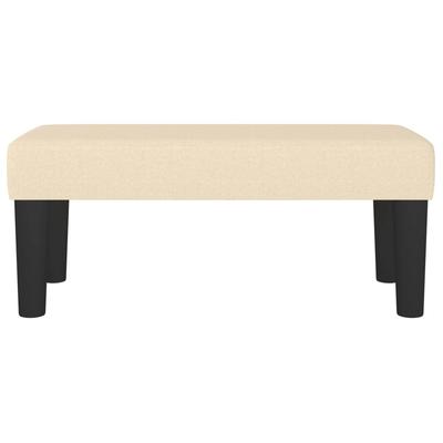 Cream Colored Bench 70 X 30 X 30 Cm Fabric