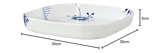 [Officially Imported] Royal Copenhagen Blue Fluted Mega Ovenware Plate, Large, 30cm, Square, 1065430