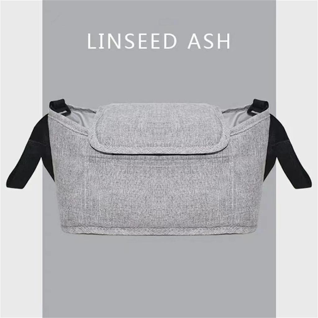 Multifunctional Baby Stroller Organizer Bag with Large Capacity & Milk Bottle Holder