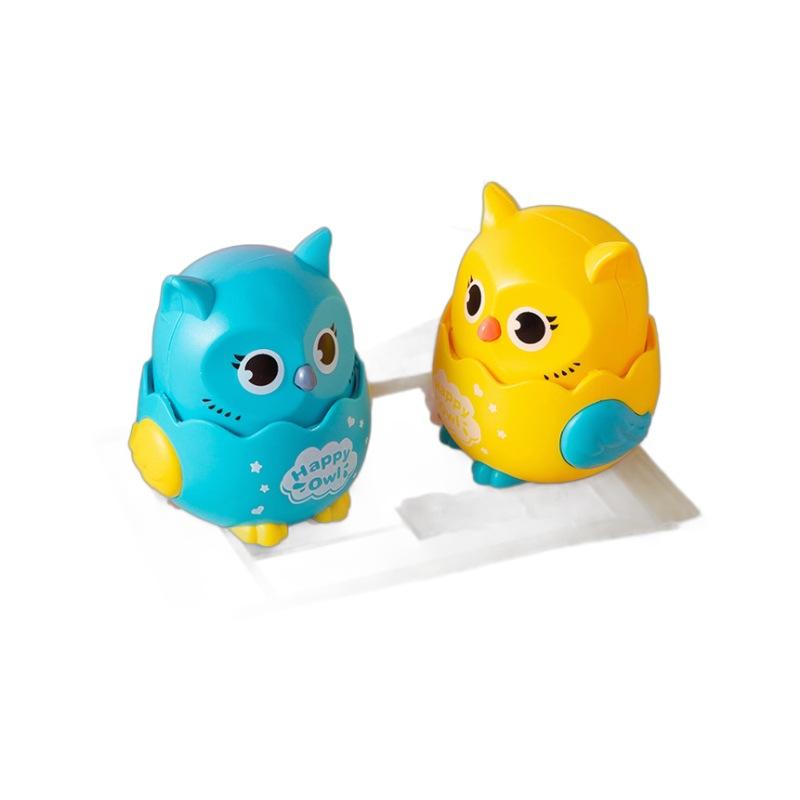 Simulation Animal Owl Clockwork Toy Children's Cartoon Winding Creative Press Owl Inertia Toy Small Baby Birthday Gifts