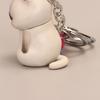 Cute Shy Cat Keychains Chubby Kitten Keyring Trinket Bag Ornament Animal Jewelry