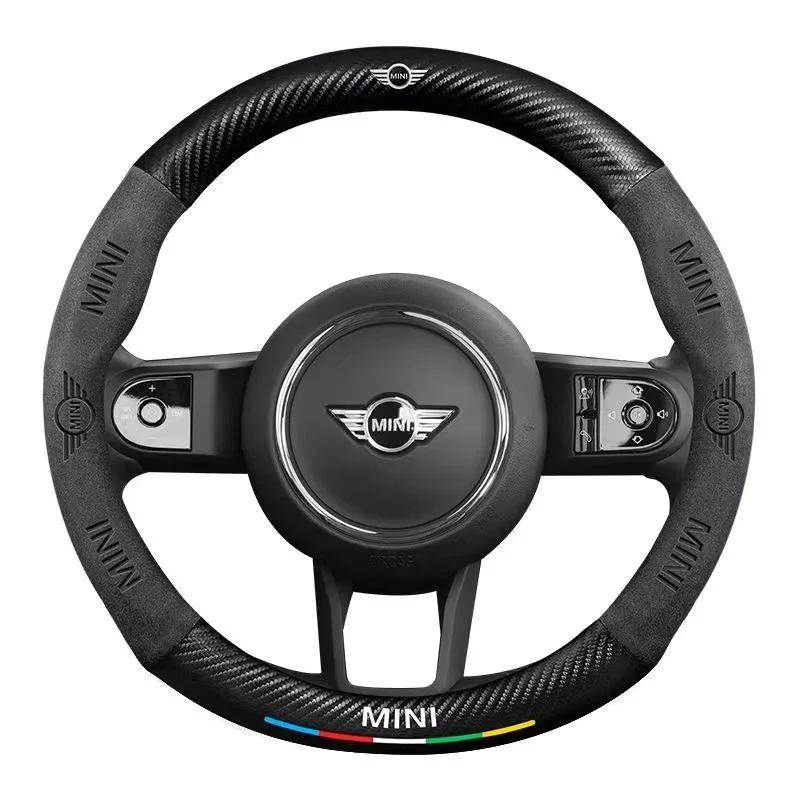 Car Steering Wheel Cover For Mini Cooper R50 R52 R53 R55 R56 F54 F55 F56 F60 R61 JCW