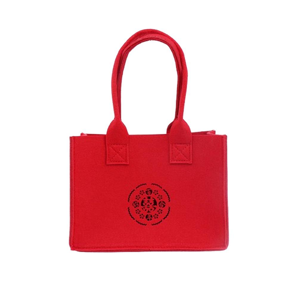 

Свадебная сумка-тоут однотонная, портативная подарочная сумка, сумка-мессенджер, фетровая сумка на плечо, Новый год S-Style 2