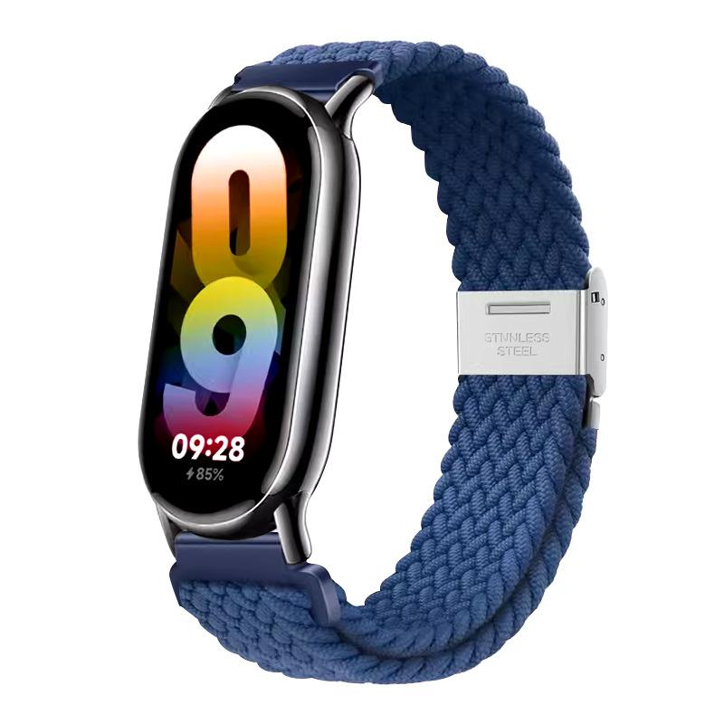 Solo Loop Strap For Xiaomi Mi Band 8 9 Elastic Braided Nylon Adjustable Watchband Correa Bracelet For Miband 10 Miband9 8 Accessories