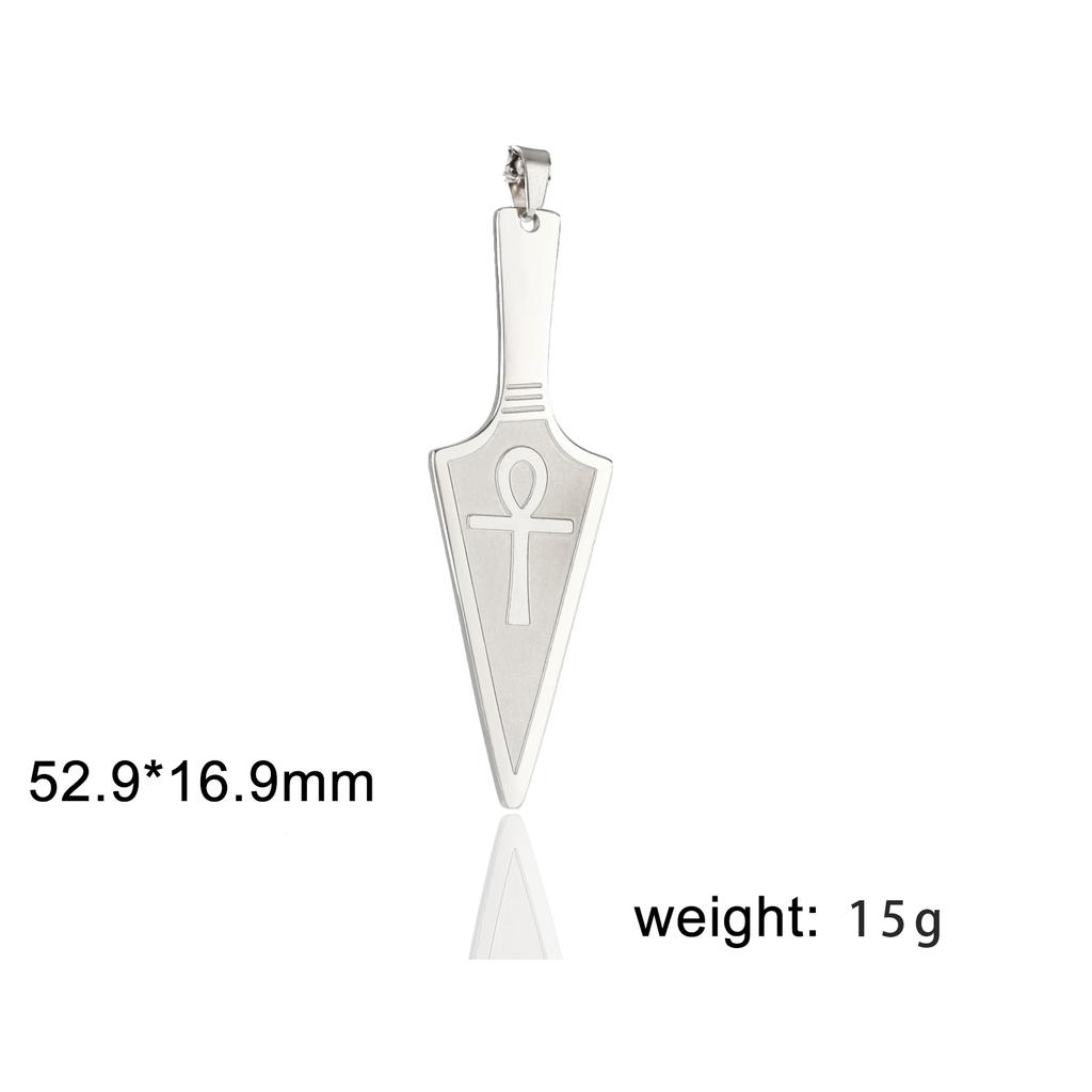 LIKGREAT Egyptian Ankh Cross Egypt Eye Pendant for Necklace Earrings Stainless Steel Eye of Horus Charms for Jewelry Making DIY