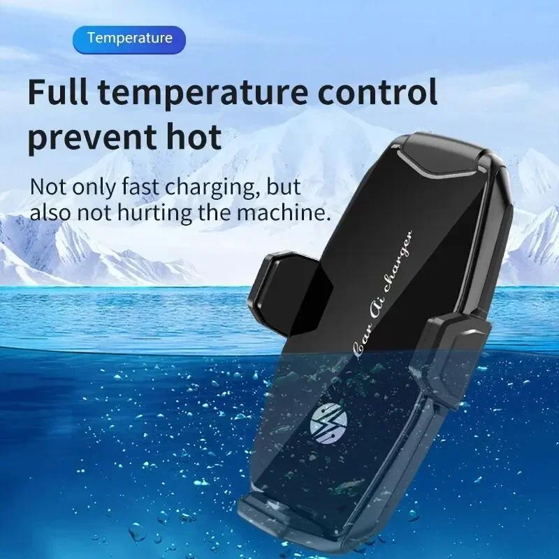 Infrared Induction Car GPS Air Vent Phone Holder Wireless Charger StandMagnetic Head for iPhone 16~12 Samsung S25 Fast Charging