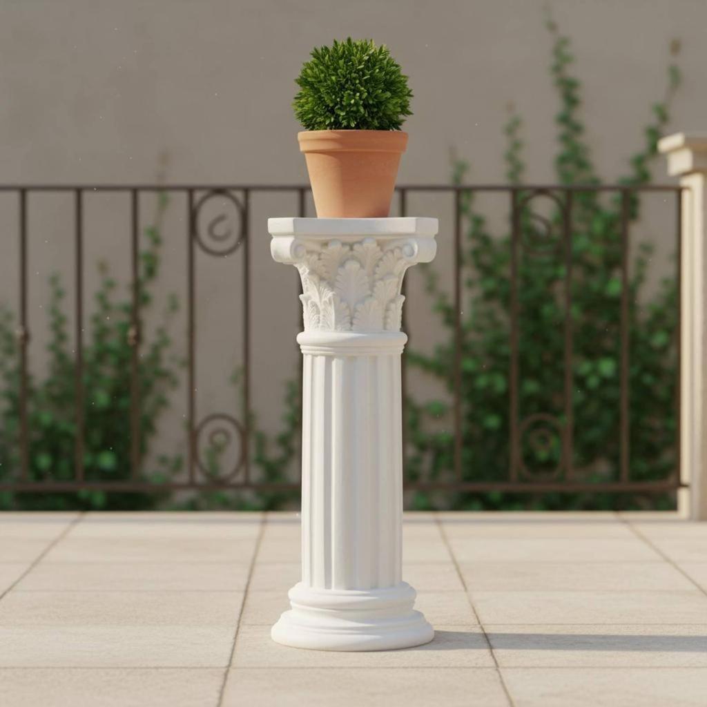 Outdoor Column Elegant Roman Style Resin Pedestal Plant Stand Weather Proof for