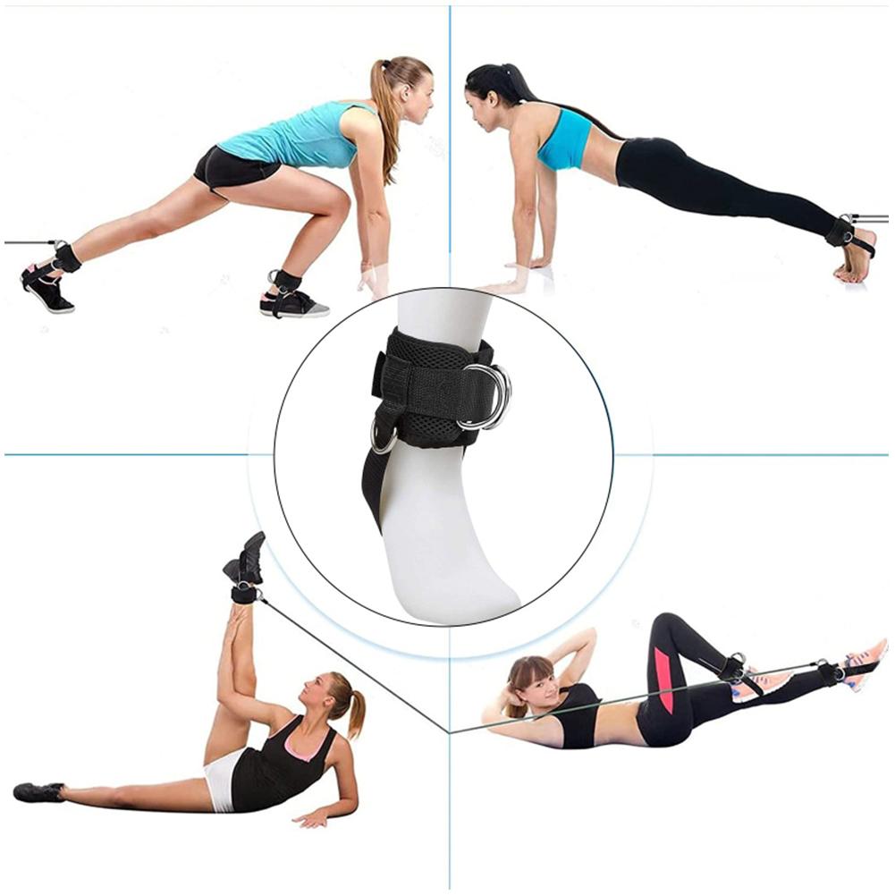 1 Pair Ankle Straps Dumbbells Weights Cable Machines Foot Dumbbell Attachment Tibialis Trainer Leg Extensions For Women Men
