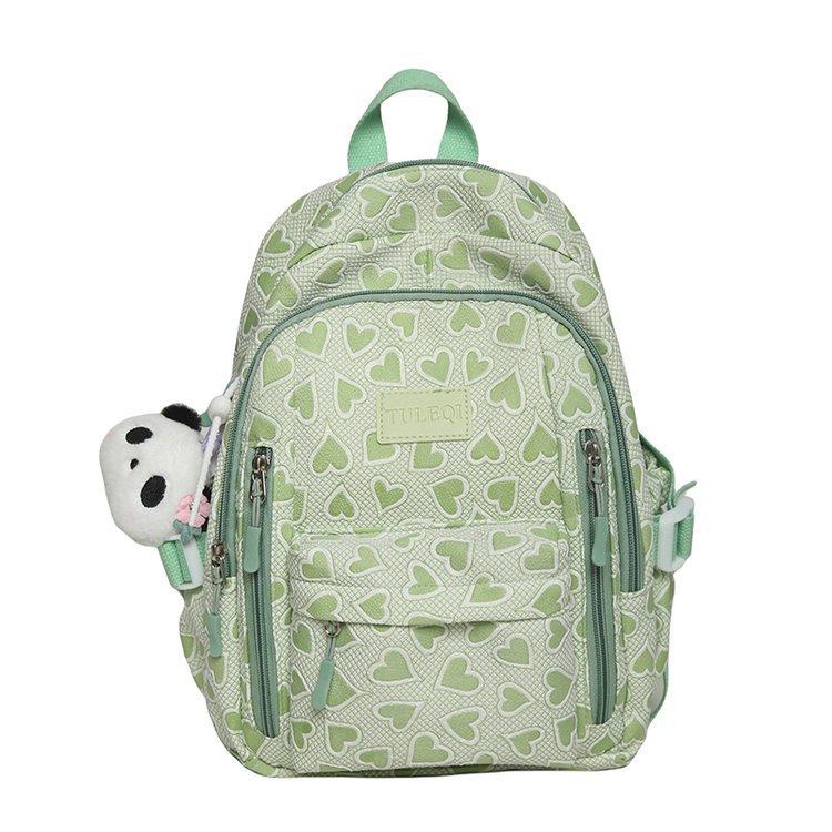 

Love Backpack Младшие школьники Школьная сумка Студенческая сумка с принтом Женский рюкзак зелёный