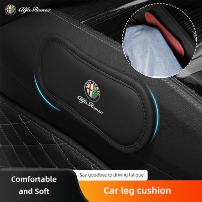 Bilknäskydd Läder Benhandstöd Mjuk dyna Bilklistermärke För Giulietta Mito 159 Giulia Stelvio 156 147 Tonale