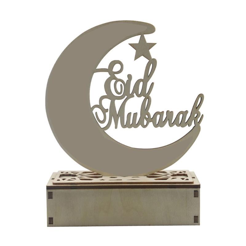 EID Mubaraks Ornament Moon LED Light Ramadans Decoration for Home Islamic Muslims Party Decoration Kareem Eid Gift