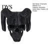 Modern Gothic Atmosphere Pieces 3D Printed Goat Horn Skull Ornament, Ram Horned Devil Trendy Bookshelf Statues Skull, Halloween Dark Desktop