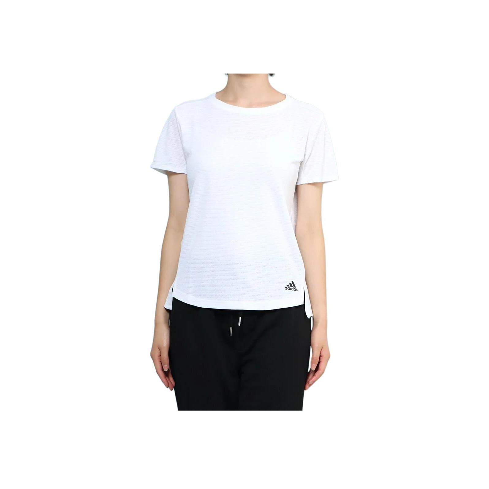 

Adidas Casual Soft Comfortable Short Sleeve Regular T-Shirt Women Tops White GJ2759 S