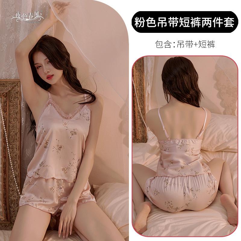 Sexy suspender nightdress pure erotic underwear lace floral uniform clothing erotic underwear
