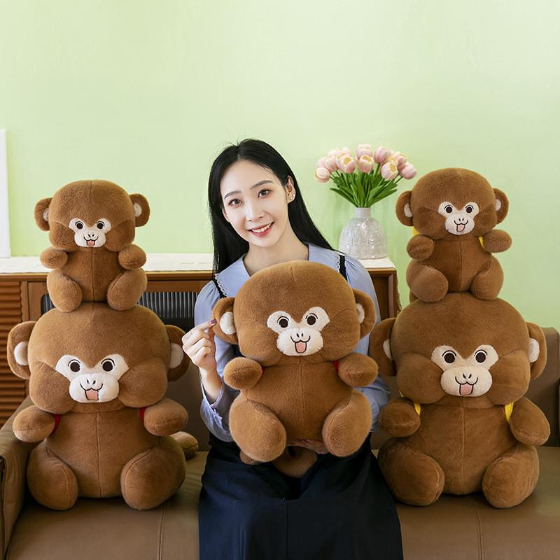 Backpack Monkey Cuddly Plush Toy Stuffed Animal Soft Materia Kids Gifts Doll