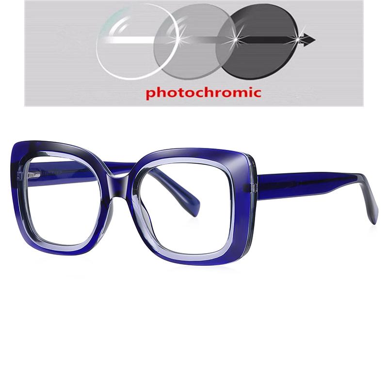 Pink Frame Square Finished Glasses Nearsighted Women  Spring Hinge Square Prescription Spectacles Power 0 -0.5 -0.75 To -6.0