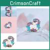 Colorful Dreamy Unicorn Shaped Brooch With Unique Cartoon Style For All Season Wear