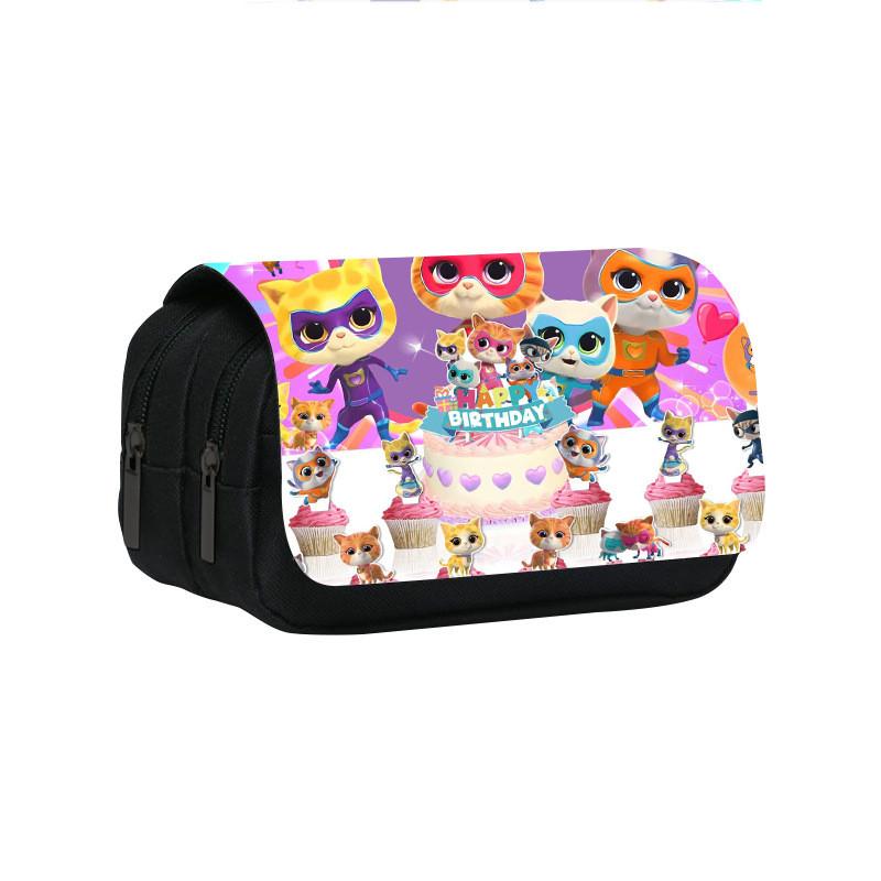 Astuccio per Bambini Superkitties a Doppio Scomparto per Studenti delle Elementari