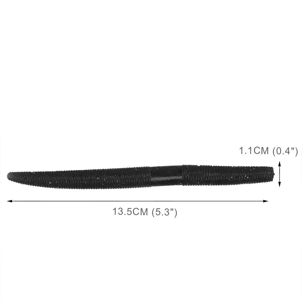 Aonepro Przynęty wędkarskie z miękkiego plastiku 8 szt. 5,5" 2/5 Oz Sztuczne, słone przynęty typu robak do pływania na okonie Wacky Rig Jig Słodkowodne Wędkarstwo morskie Wielokolorowy