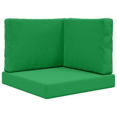Outdoor Sofa Cushions 3 Pcs Green Polyester