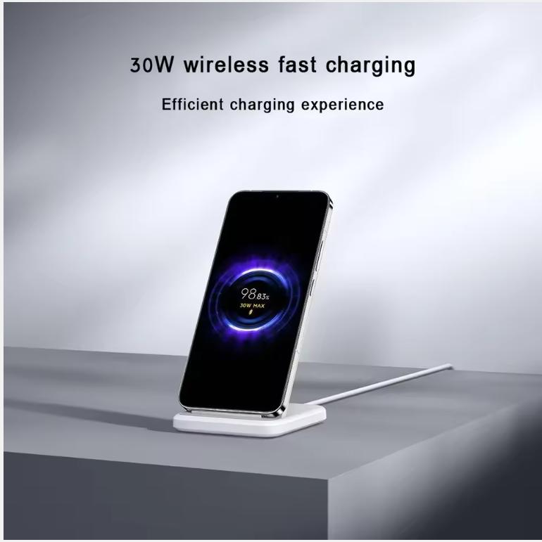 Xiaomi 30W Wireless Charger Vertical Fast Charging for Xiaomi Mi 14/13/12/11 Series for Redmi K70/K60 Series for IPhone Series