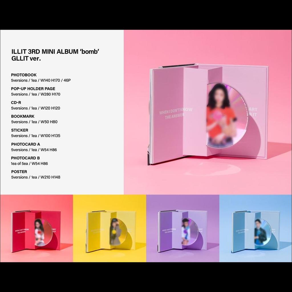 ILLIT Bomb 3. Mini-Album (GLLIT-Version.)