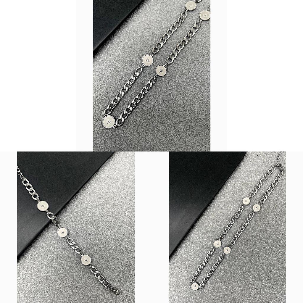 Simple Star Pendant Necklace With Glass Charm For Fashion Women And Men