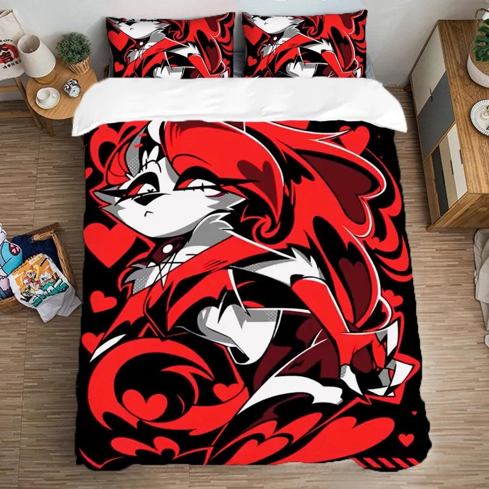 

Пододеяльник Blitzo-Stolas Адский Босс Разные Размеры Пододеяльники Мультяшное Постельное Белье Комплекты Одеял Декор для Кровати Веселый Декор для Дома Текстиль EU Single(135*200cm)3pcs