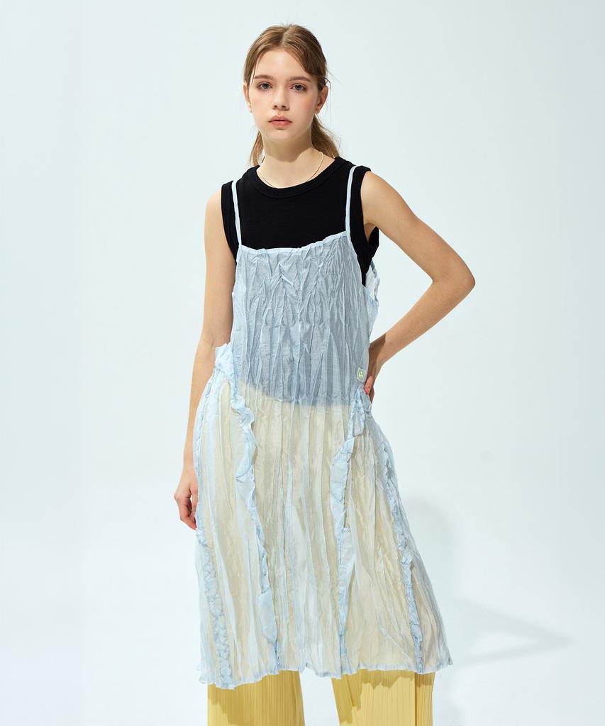 Waiowai Crease Frill Layered Dress_2 Colors