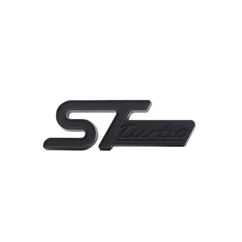3D Стайлинг автомобиля ST Turbo для капота, крыла, багажника, задней крышки, шильдик, наклейка, эмблема black