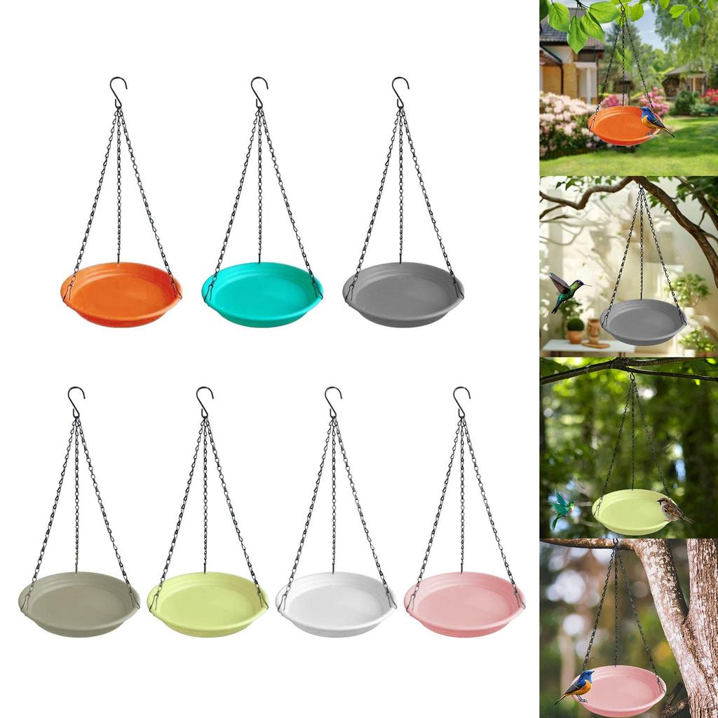Hanging Bird Feeder and Waterer Tray Birds Water Station for Backyard Garden