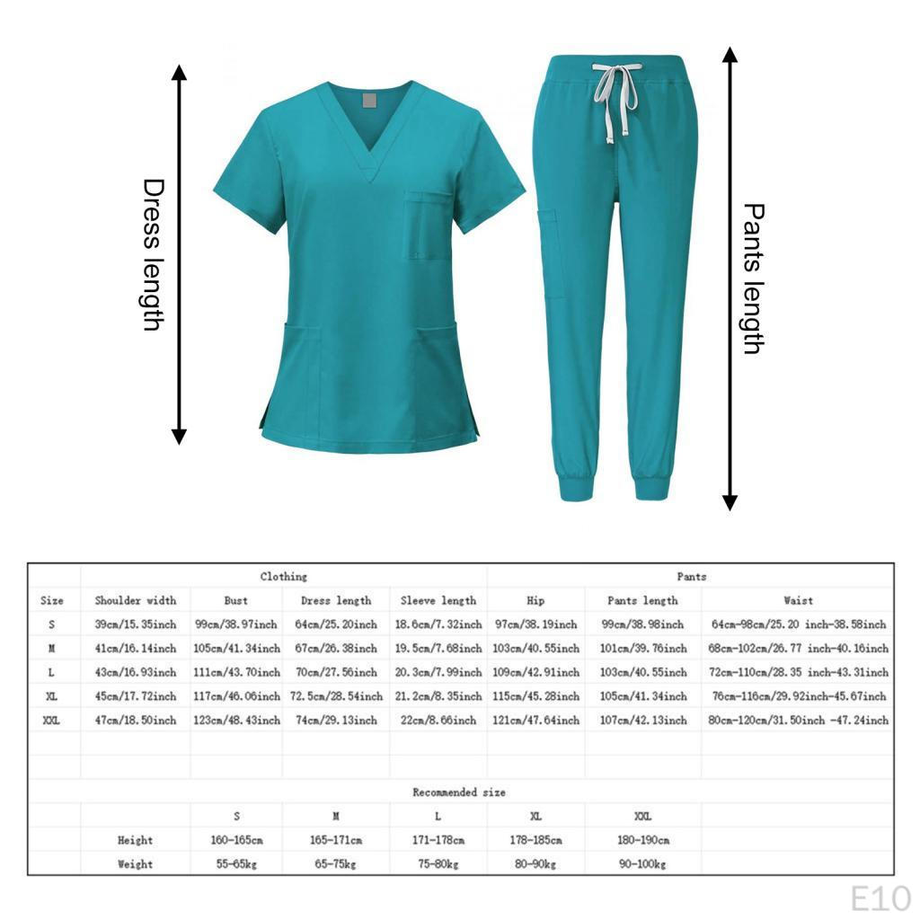 Pflege Peeling Set, Krankenschwester Arbeitskleidung, Arbeitskleidung, Oberteil und Hose für Spa Kosmetik