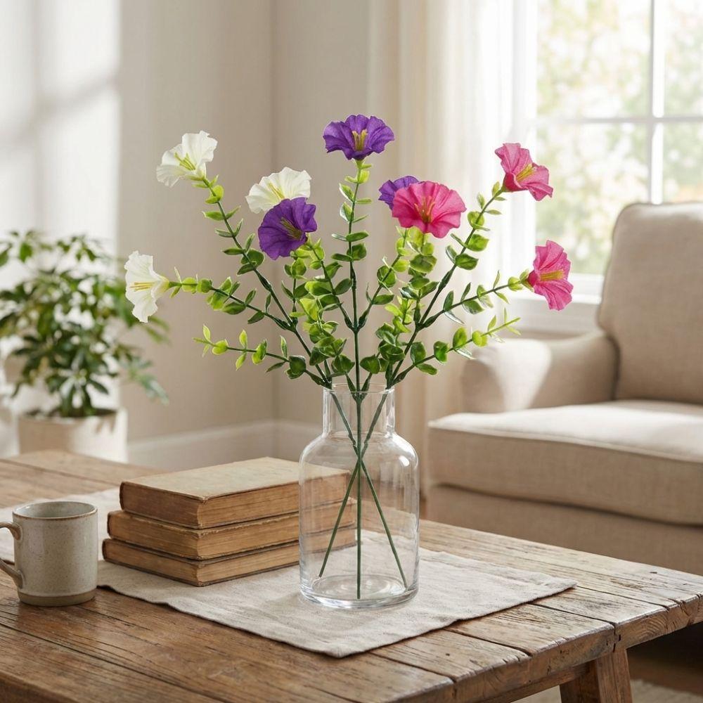 UV Resistant Artificial Morning Glory Flowers Lifelike Simulation Silk Flower  Outdoor