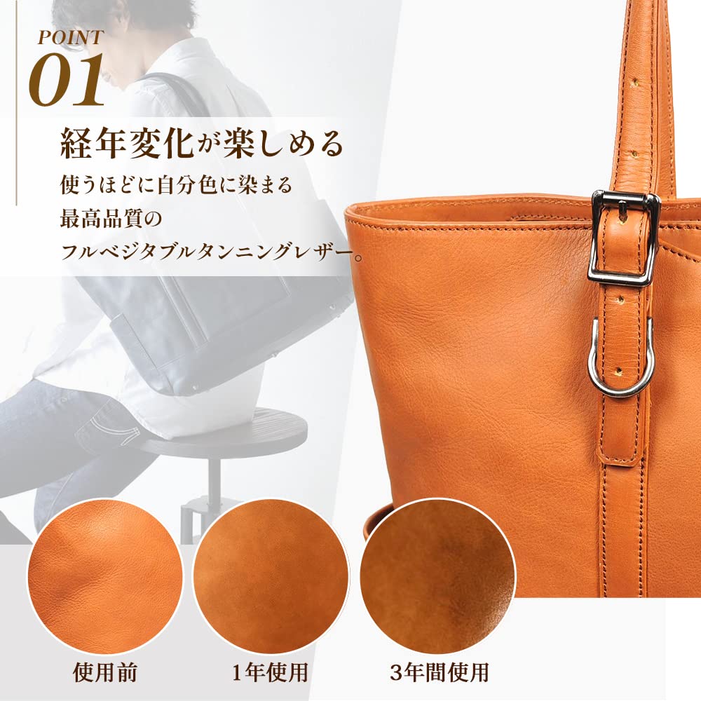 Joya Genuine Leather Tote Bag, Horizontal, BLACK J4705