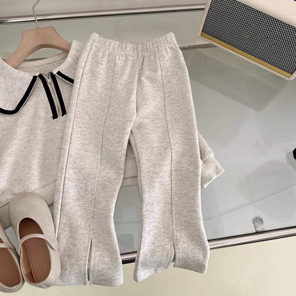 Children's Doll Collar Sweatshirt Pants Casual Two-piece Suit