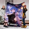 Personalized Custom Name Blanket - Genshin Impact Characters Print Design,Blanket for Sofa,Bed,Travel,Camping - Soft and Warm, Great Gift