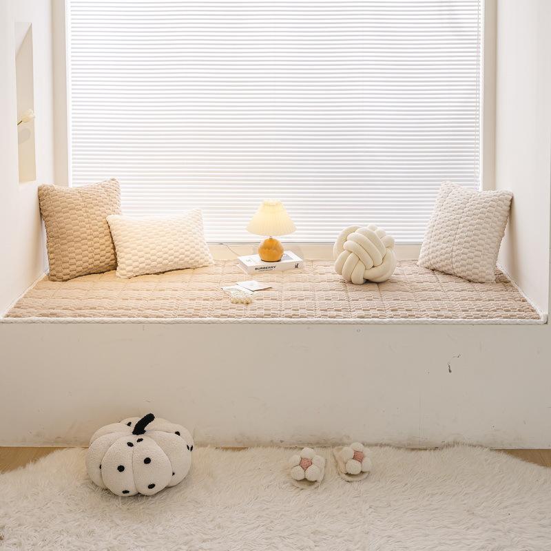 Wholesale Autumn And Winter Bay Window Mat, Window Sill Mat  New Cream Wind Four Seasons Plush Seat Cushion, Balcony Mat Tatami