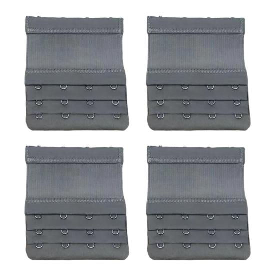 4Pcs Bra Extenders, Adjustable Bra Extenders 2 3 4 Hooks, Bra Band Hooks Replacement, Stretchy Bras Extension Straps for Pregnant Women
