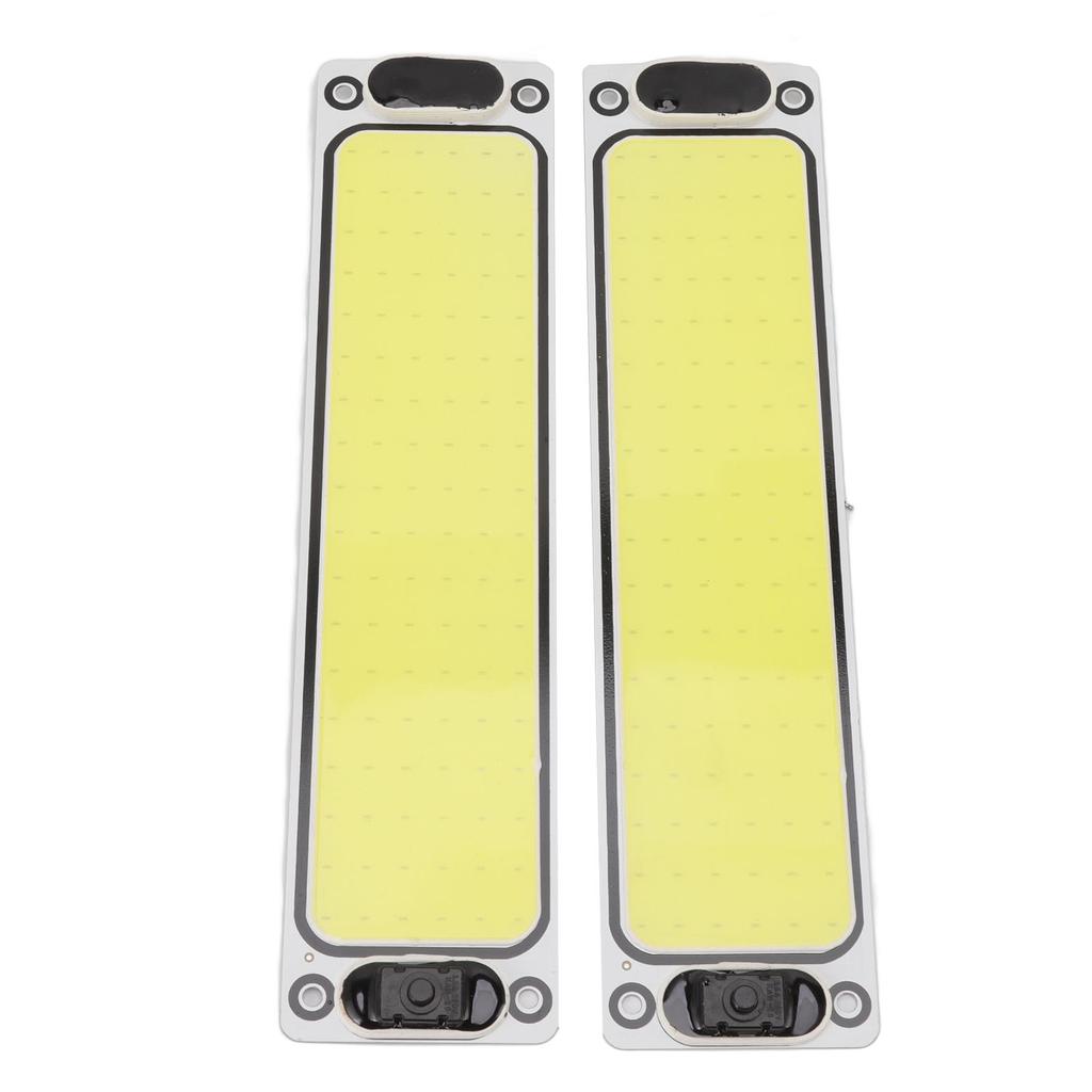 2 Pcs Car Interior Reading Light 108COBs 32W 600lm 6000K LED Panel Dome Light IP54 Auto Ceiling