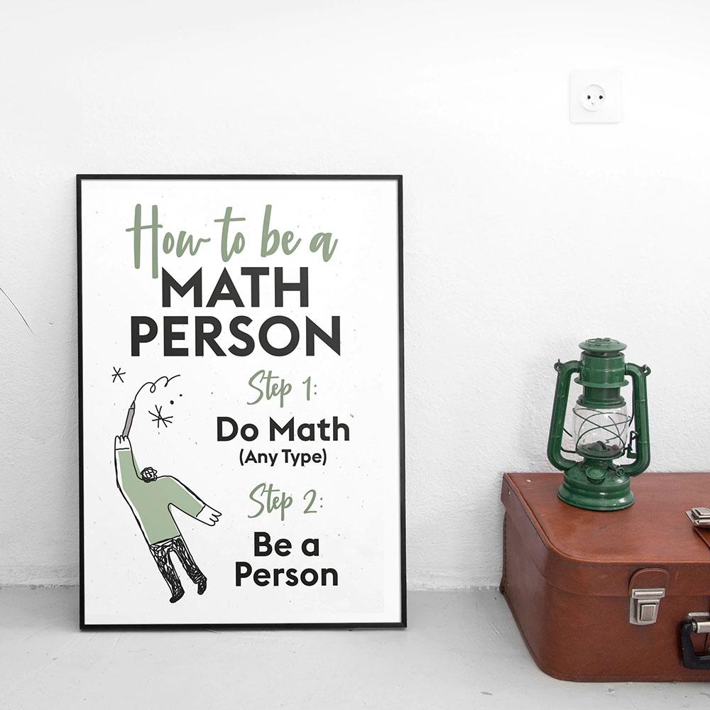 Math Poster Art Print Maths Educational Posters Print Fun Mathematics Wall Art Canvas Painting Classroom Decor Teachers Gift