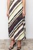 Women's Fashion Multicolored Satin Patterned A-line Midi Length Woven Skirt