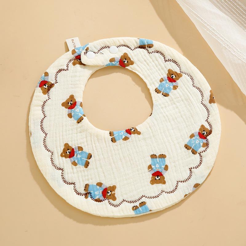 Six-Layer Cotton Petal Bib for Newborns, Boys & Girls - Thin, Soft & Absorbent