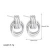 316 Titanium Steel Twisted Knot Earrings: Elegant Geometric Studs with European and American Flair