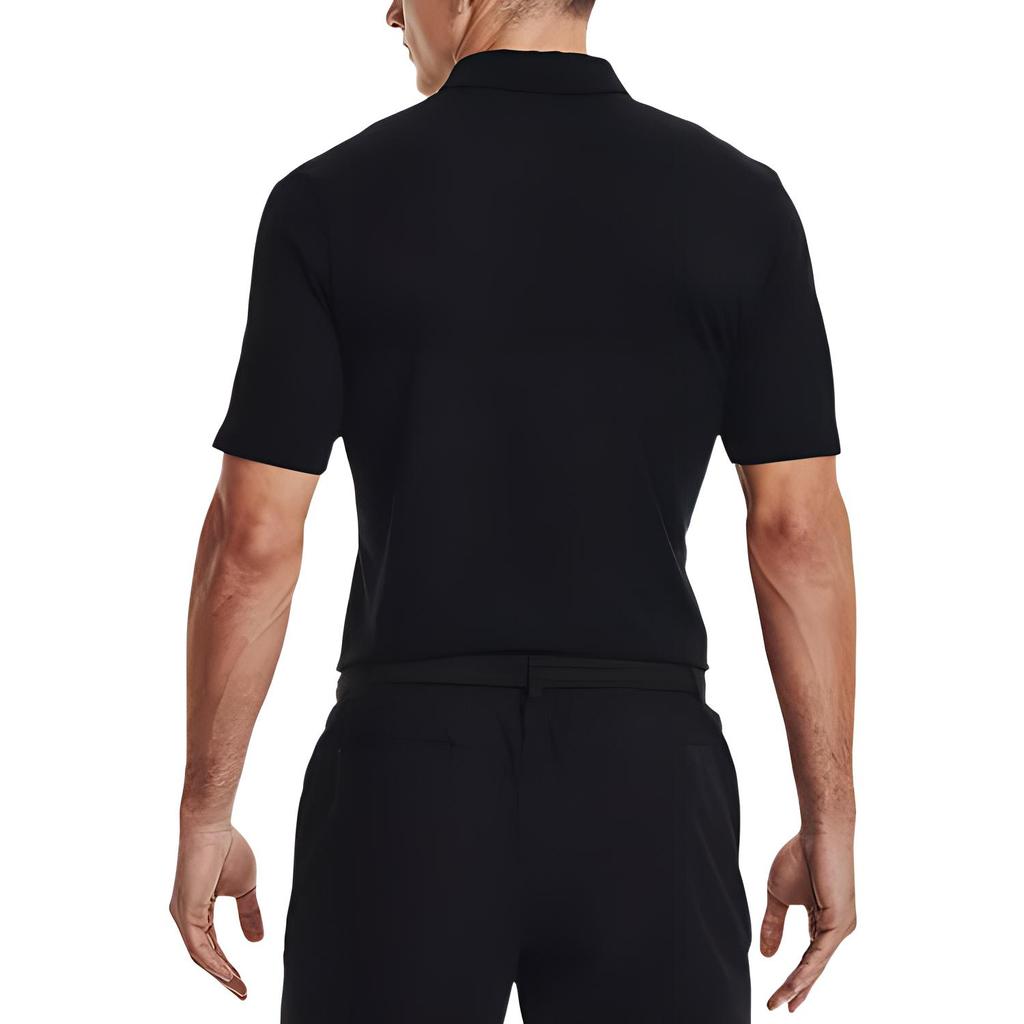 Under Armour Curry Seamless Solid Short Sleeve Polo Shirt Men tops Black 1370094-001