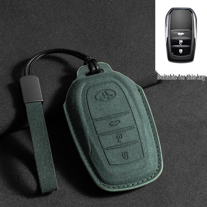 2024 Toyota Crown Highlander Suede Key Case: Three-Color Full Wrap for Men