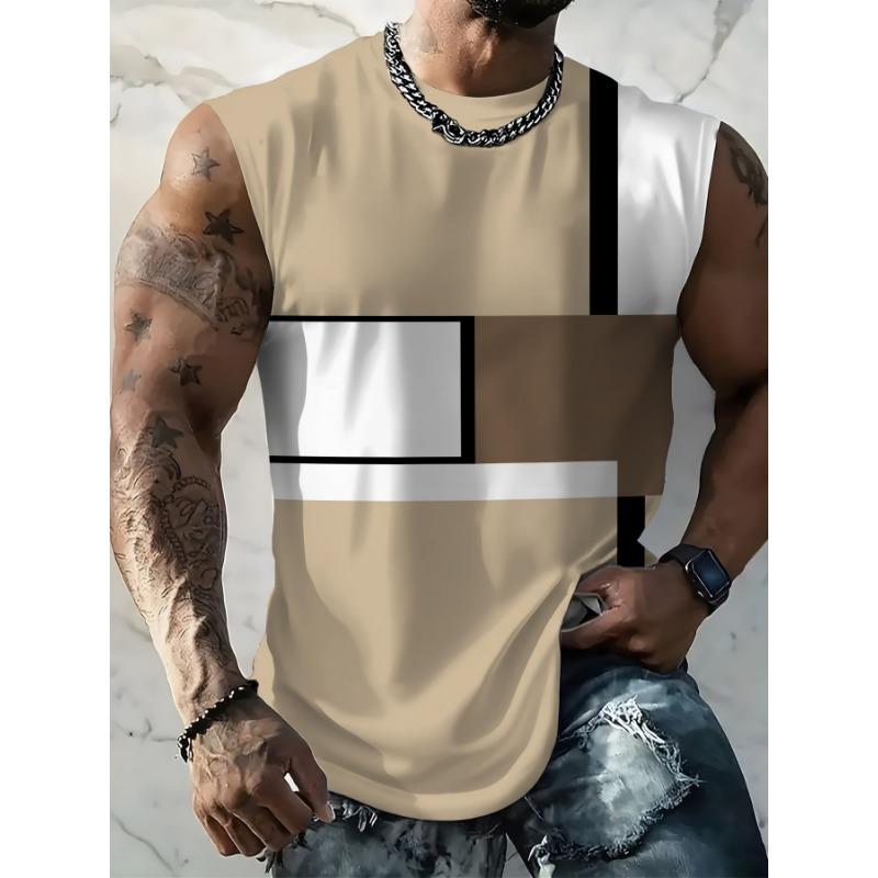 Gilet estivo da uomo senza maniche, con stampa, leggero e traspirante, adatto per il tempo libero in spiaggia e le vacanze, lavabile in lavatrice